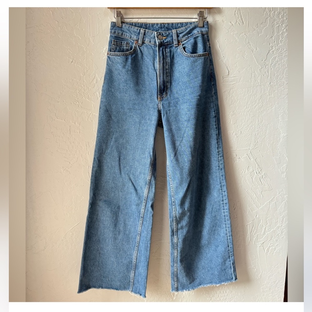 H&M Light Blue Wide Leg Jeans